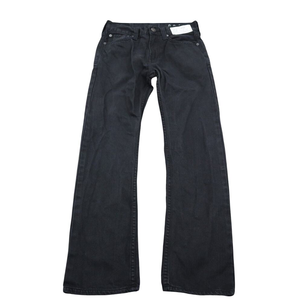 Bullhead Pants Mens 26 Black Denim Straight Leg Pockets Gravels Slim Jeans